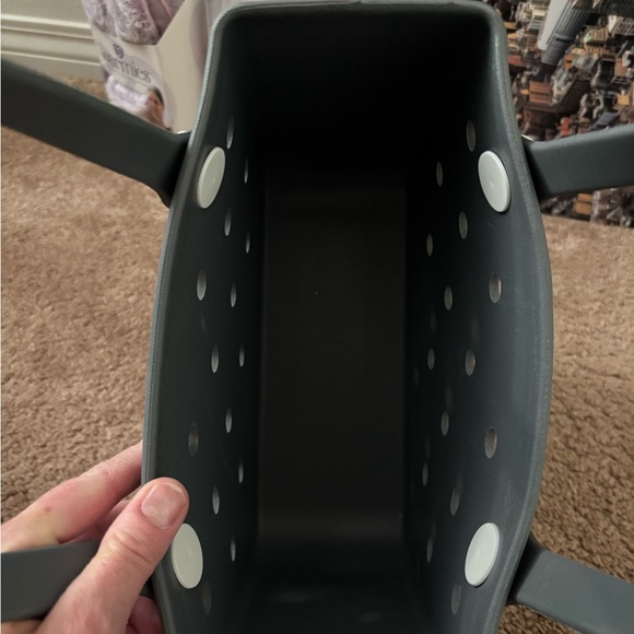 Stylish Gray rubber small Tote Bag - Picture 3 of 6